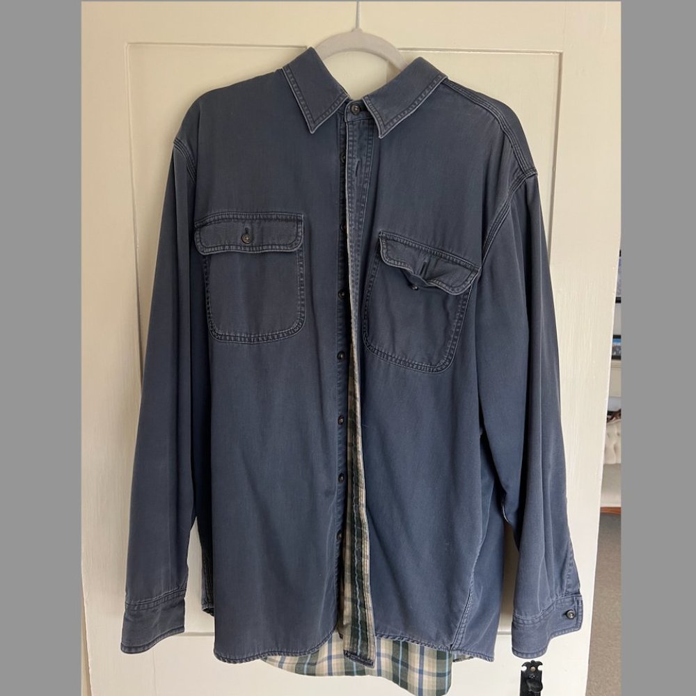 L.L. Bean Men's Flannel-Lined Hurricane Shirt